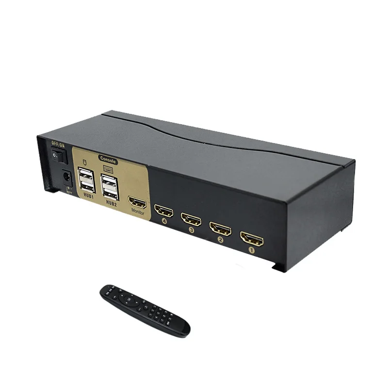 4 Poorten Usb Kvm Smart Switch Hdmi-Compatibel Usb Converter Vier In Een Out Computer Delen Projector Toetsenbord Muis monitor Apparaat