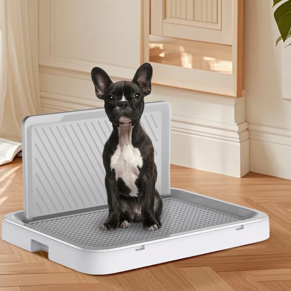 Dog Potty Tray with Pee Wall Training Pee Pad Holder Anti-Splash Pet Dog Toilet Dog Potty Trainer for Puppy and Small Size Dog view 3