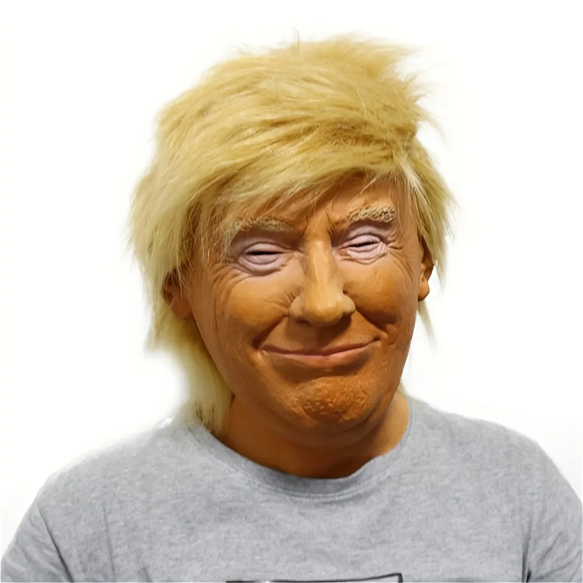 Trump Latex Mask, Unique Celebrity Headgear for Halloween Cosplay, LARP Party, Stage Performance, Funny Photo Props