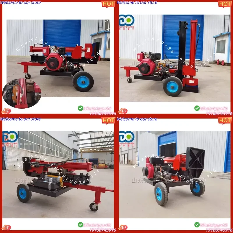 2026Hot Heavy Hydraulic Log Splitter Portable Timber Splitting Equipment for Logging Yard Farm Wood Preprocessing