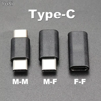 YuXi 1 adet USB Tip C Erkek Kadın M-M F-F USB-C Dönüştürücü Adaptör Konnektörü Akıllı Telefon için Samsung Xiaomi Huawei