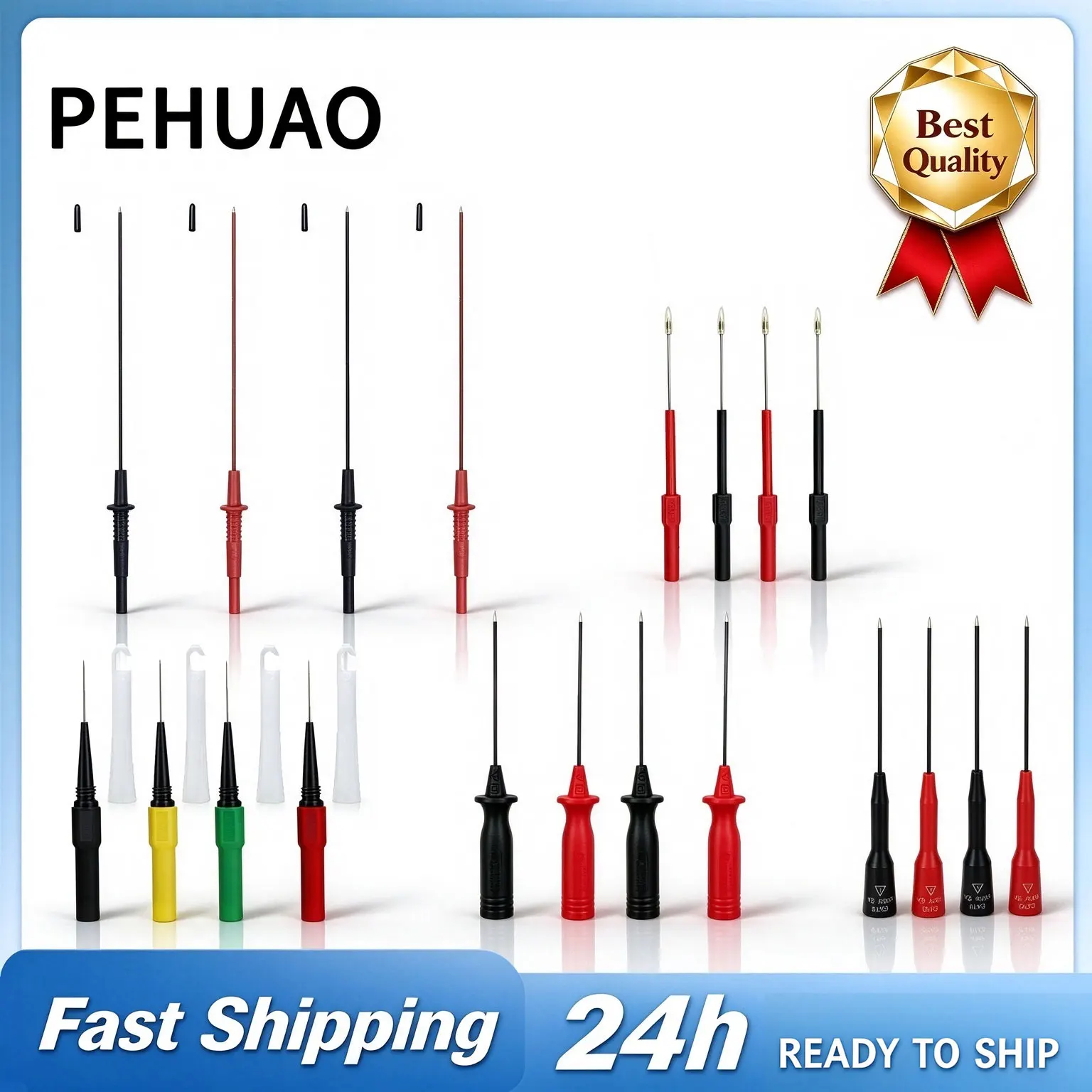 Multimeter Test Leads Probes Hook Clamp, Flexible Lnsulation Puncture Probe, Multimeter Extended Back Probe Accessory