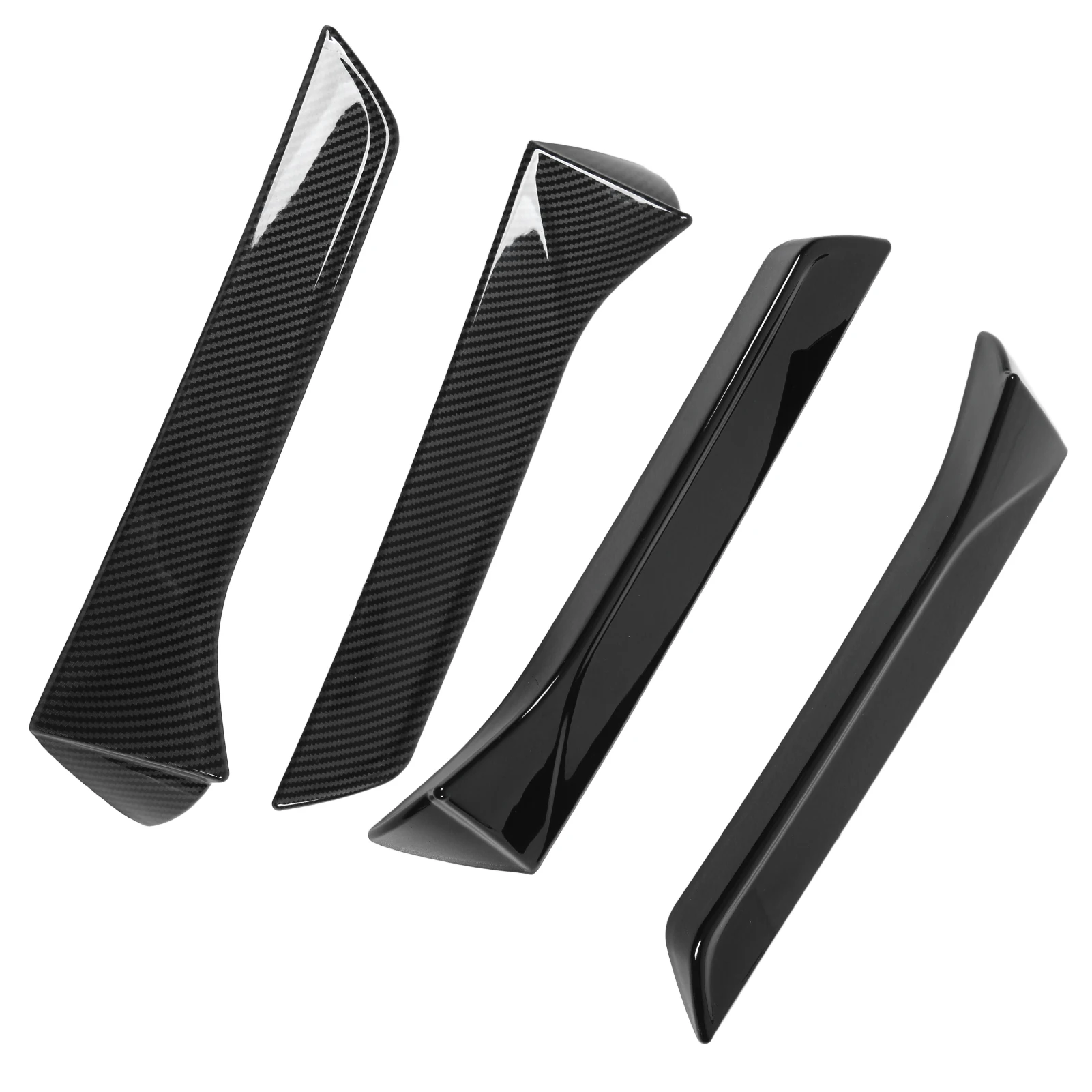 2Pcs Car Rear Window Side Splitter Wing Exterior Trim Left Right Auto Replacement Only For SEAT LEON 5F FR Mk3 MK3.5 2013‑2021