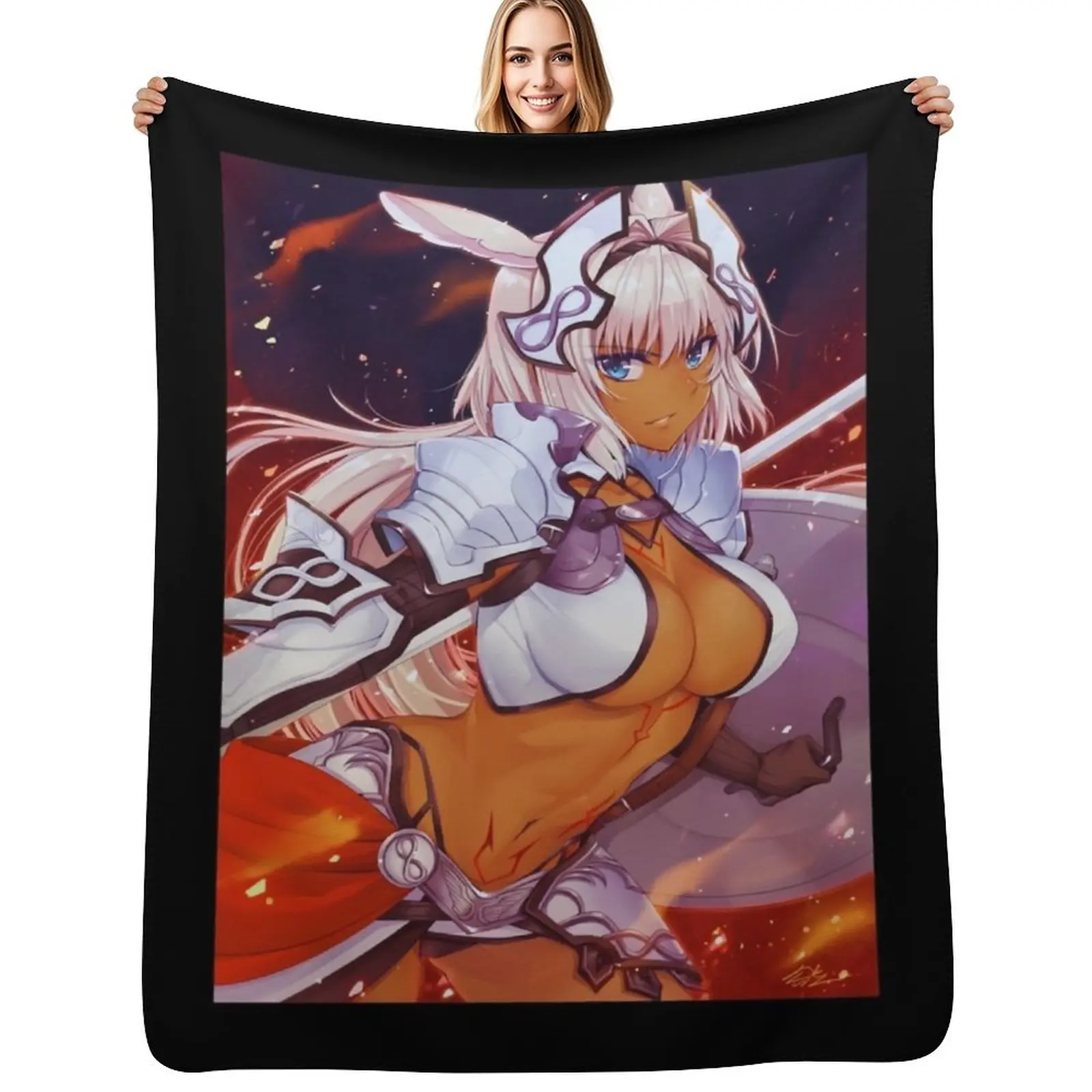 

Fate Grand Order Caenis Lewd - Tshirt Throw Blanket Breathable Lightweight Blanket for Adults Kids