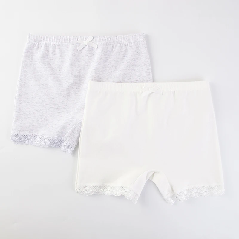 2pc/Lot Cotton Kids Underwear Panties Lace Safety Pants Children\'s Shorts Toddler Girls Clothes 2-10Y