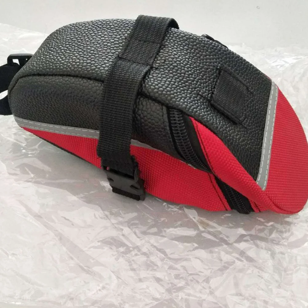 

Mountain Bike Saddle Bag Waterproof Bicycle Tail Pouch For Road Cycling Storage Phone Wallet Tools Compartment Red