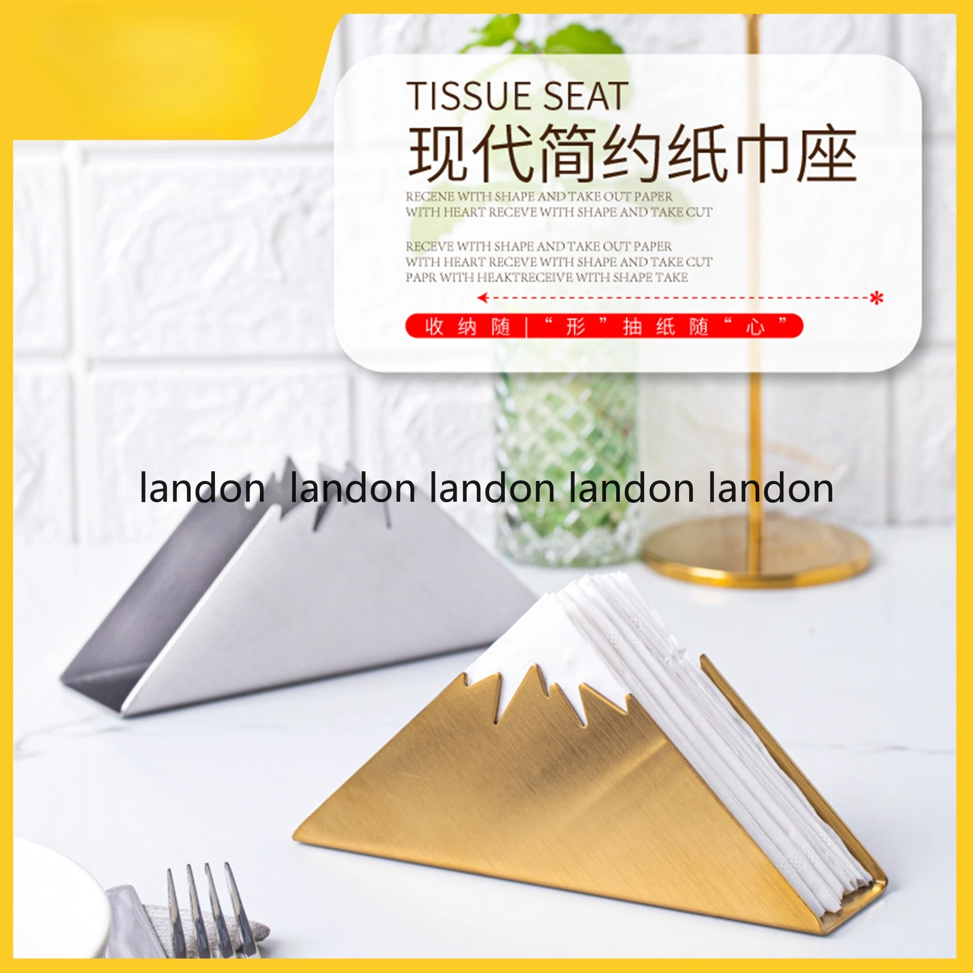 

Nordic Style Stainless Steel Triangle Vertical Paper Towel Holder Restaurant Hotel MetalBoard