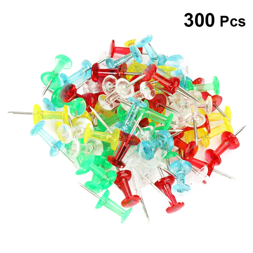 

300Pcs Colored Map Tacks Push Pins Set for Office Home Use Ideal Pin Board Marking Locations Wall Maps Cork Strips School
