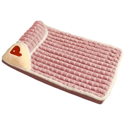 Dog Bed Mat Warm Blanket, Dog Sleep Fleece Mat Pad Soft Puppy Sleeping Mattress for Small Large Dogs Dog Bed