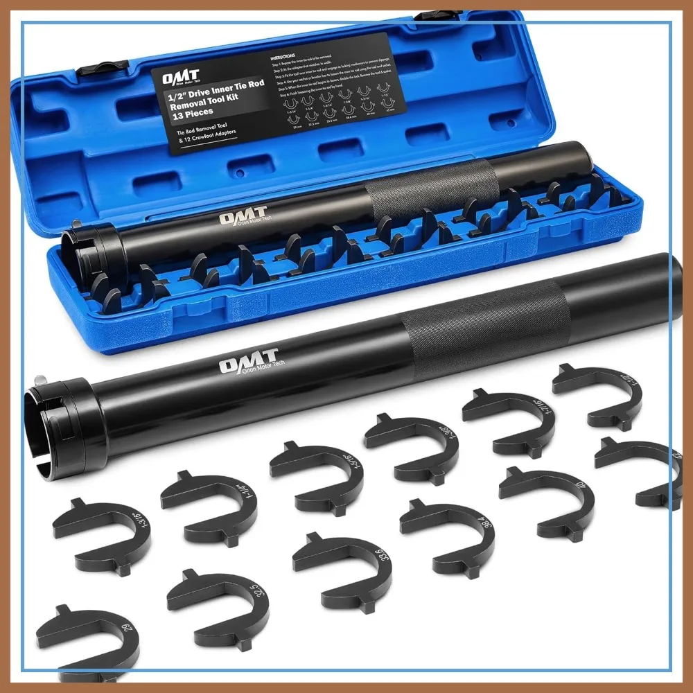 

Inner Tie Rod Removal Tool Kit 12 Crowfoot Adapters 1/2 Inch Drive