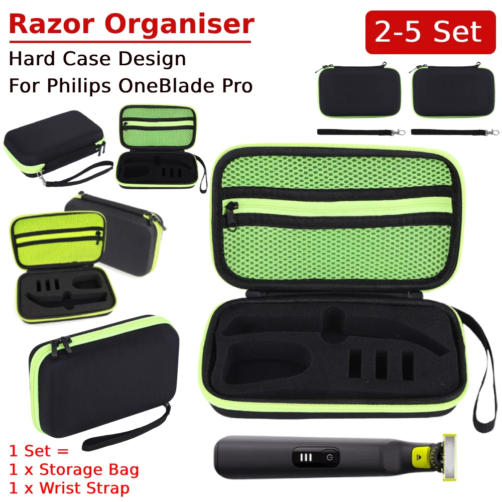 2-5 Set Electric Trimmer Shaver Travel Case Cover Portable Storage Bag Carrying Bag for Philips OneBlade Pro/Accessories