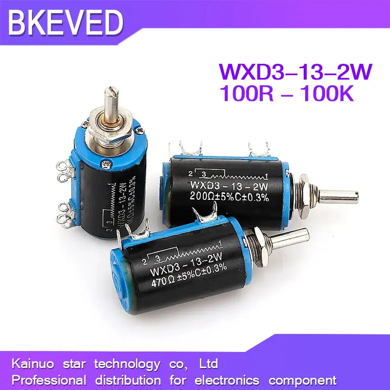 WXD3-13 series 100 200 220 680 1K 2.2K 3.3K 4.7K 5.6K 6.8K 10K 22K 33K 47K 100K Ohm WXD3-13-2W Wirewound Potentiometer