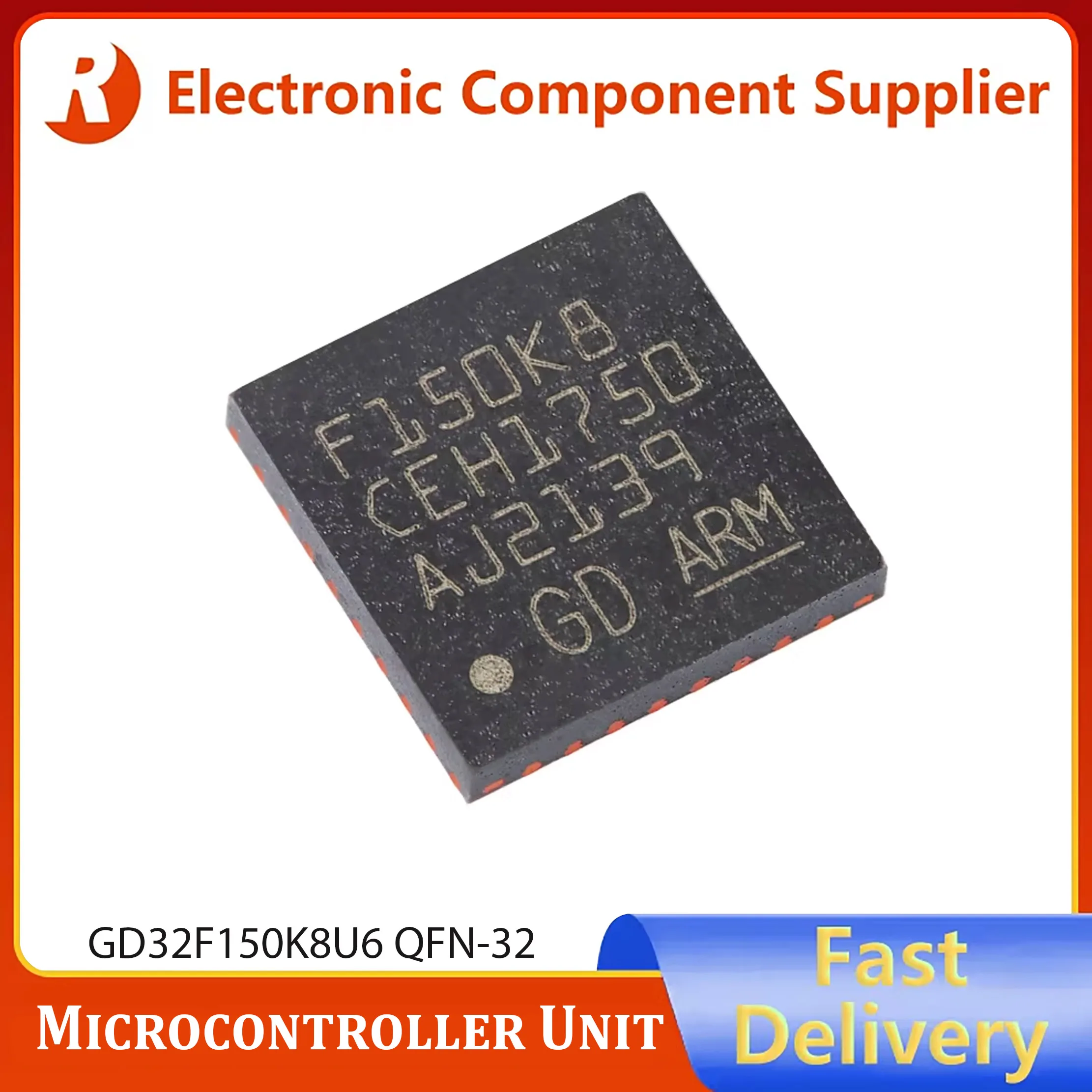 1pcs Genuine GD32F150K8U6 QFN-32 ARM Cortex-M3 32-bit Microcontroller Unit (MCU) Chip