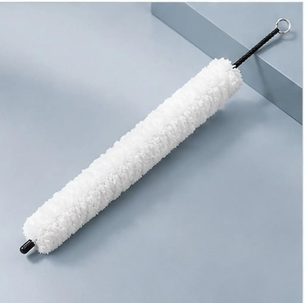 Flute Cleaning Brush White Cotton Professional Design Twisted Wire Loop Handle Lightweight Instrument Cleaner Flute Brush