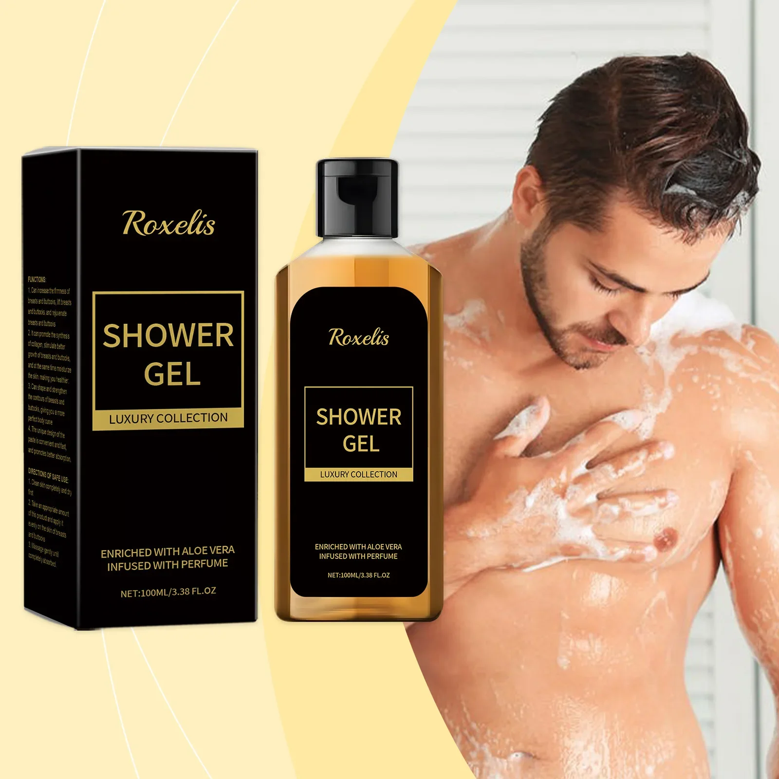 Men's Perfume Body Wash Gently Cleansing Skin Moisturizing Oil Control Moisturizing Fresh Fragrance Body Wash 100ml