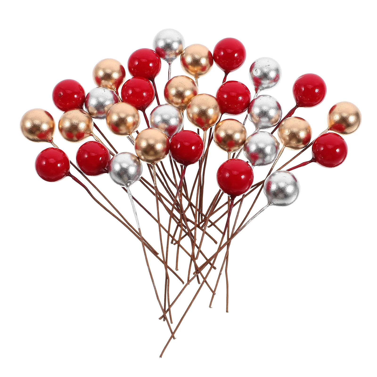 

300Pcs High Realism Artificial Berry Branches Christmas Tree Picks Decoration Mini Craft Supplies Festive Home Office Decor