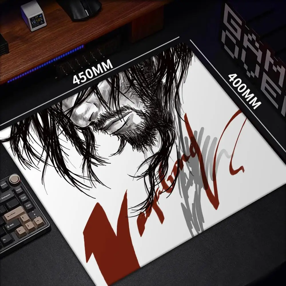 Popular Musashi Manga Vagabond Mouse Pad 45x40CM Speed Mousepad Gamer Premium E-Sports Gaming Mouse Mat Professional Desk Mat