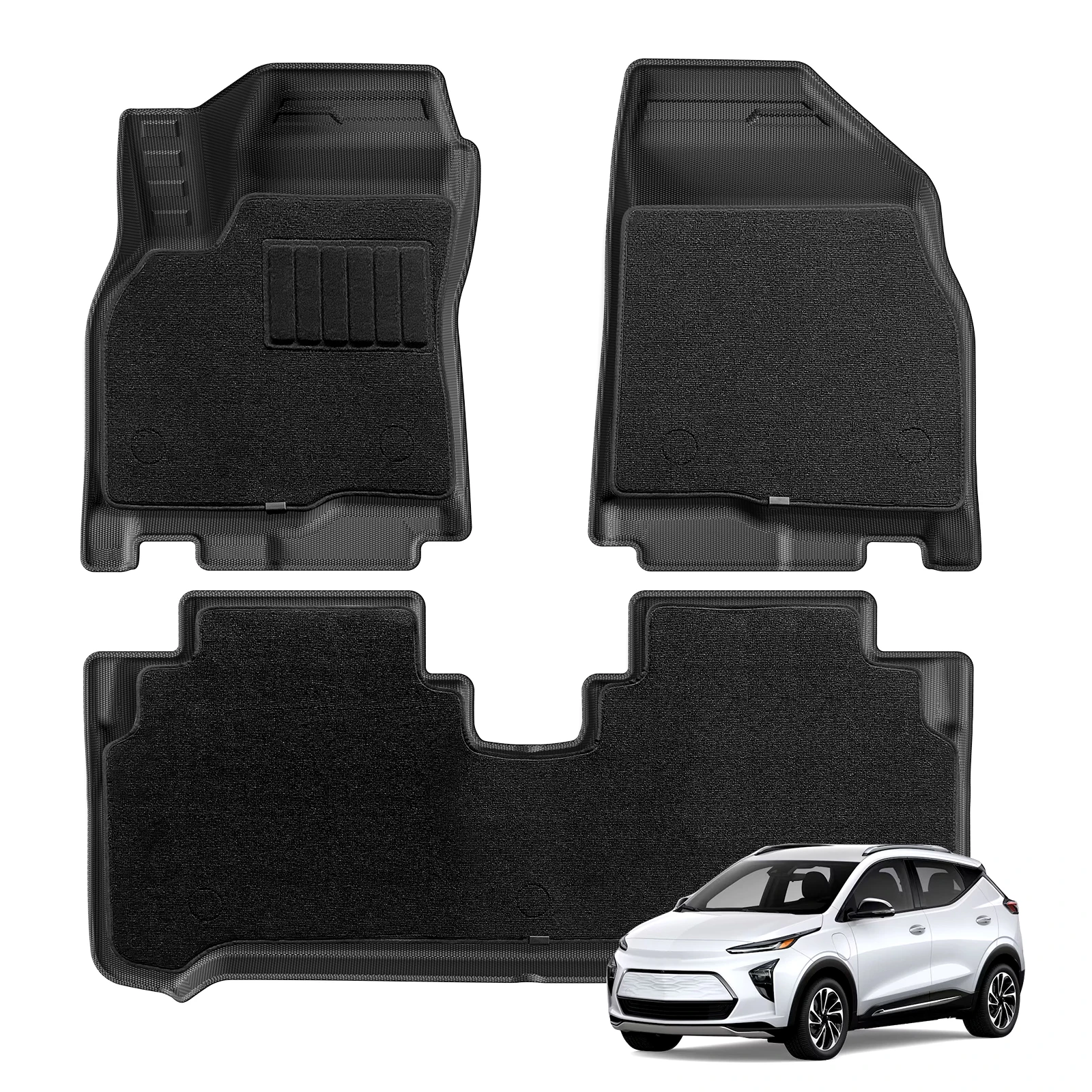 TPE 3D Car Floor Mats Cargo Liner Trunk Pad for Chevrolet Chevy Bolt EUV 2022 2023 2024 Left Hand Drive