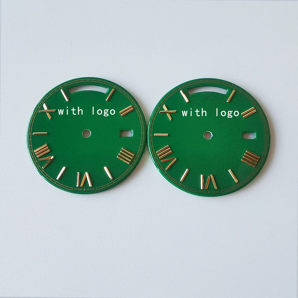 Quadrante verde dell'orologio per la data del giorno RLX 228238 228348   Adatto alle parti dell'orologio aftermarket con movimento 3255