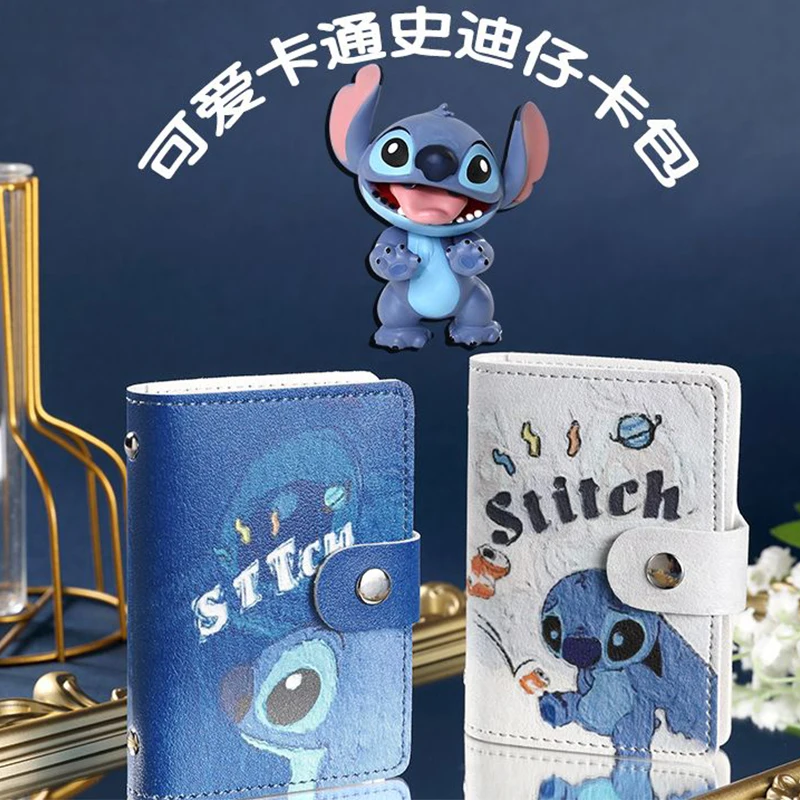 

Stitch Cute Cartoon Anime Periphery Large Capacity Multi Card Position Id Photo Card Cover Unisex Fashion Trend Stitch Card Clip