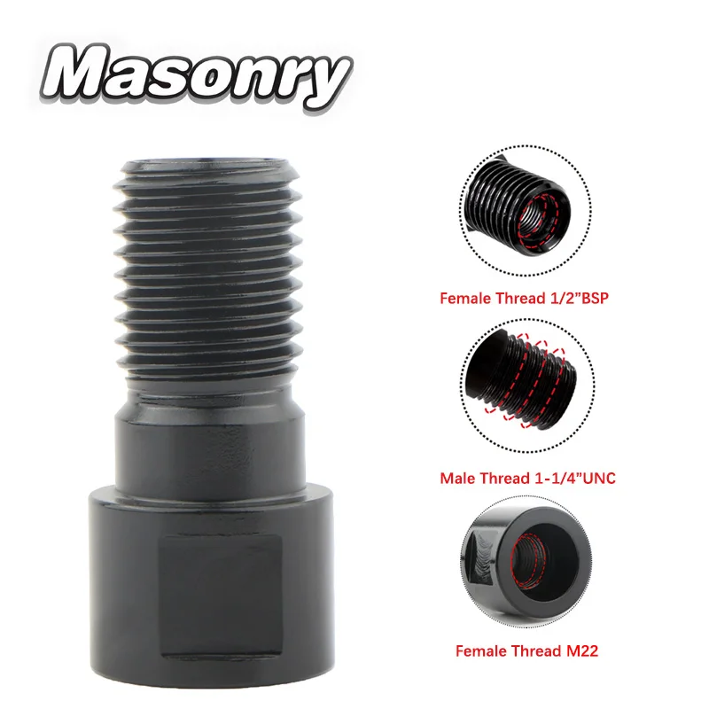 Adaptador de Rosca para Diamond Drill Core Bits Buraco Saw M22 Rosca Fêmea para 11 Rosca Macho Conexão Convertor Tools Bsp