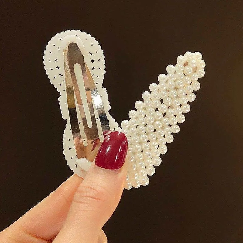 1 PCS New Popular High Quality Women Pearl Hairpin Lady\'s Headdress Cute BB Clips