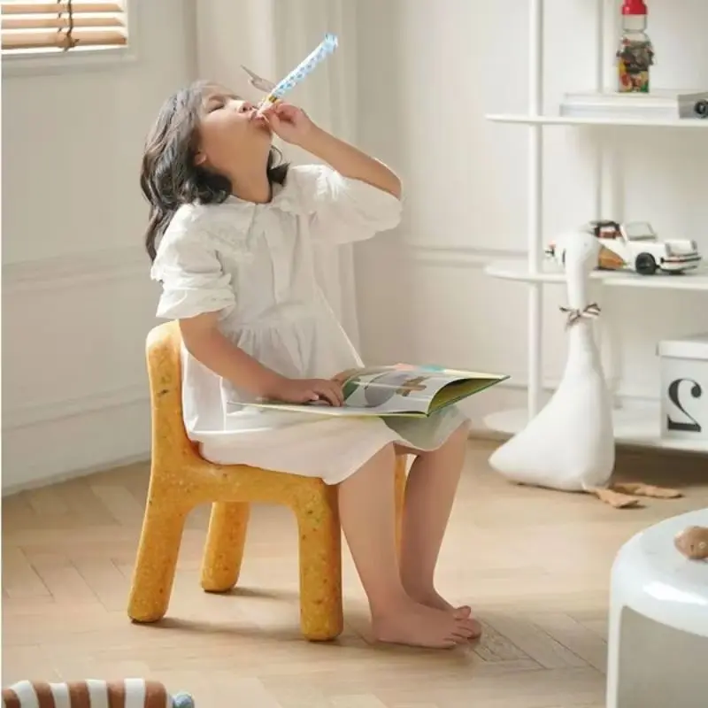 

Домашний уличный стул в скандинавском стиле, однотонный османский низкий табурет, пластиковая скамейка, спинка, мебель для гостиной, домашняя смена обуви