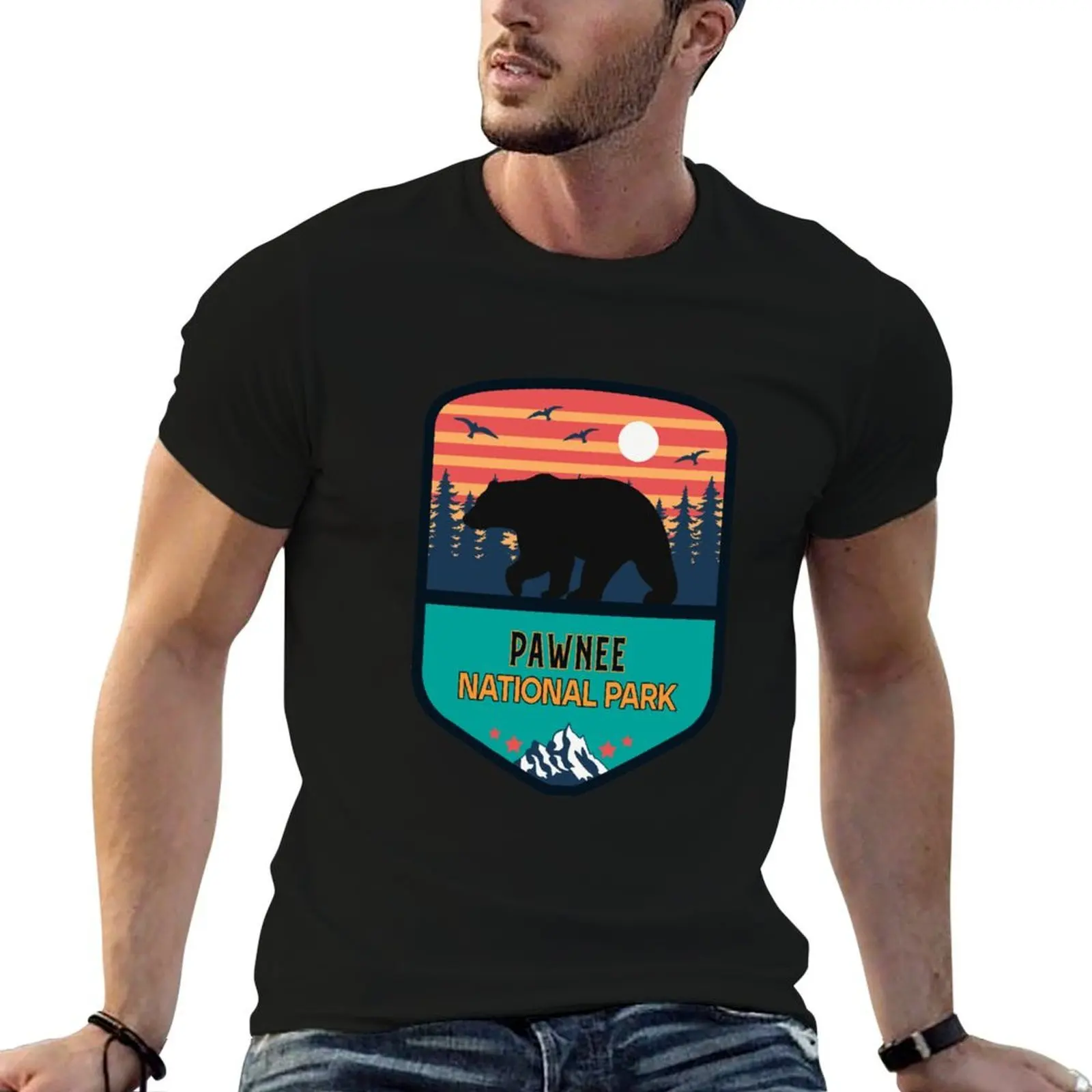 Pawnee National Park T-Shirt plus size tops shirts graphic tees luxury clothes men