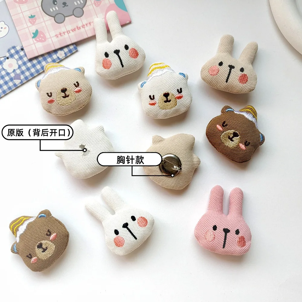 10pcs Cartoon cotton rabbit  dolls  patch  Padded Patches Appliques For Clothes Sewing Supplies DIY Hair Decoration 10pcs/lot