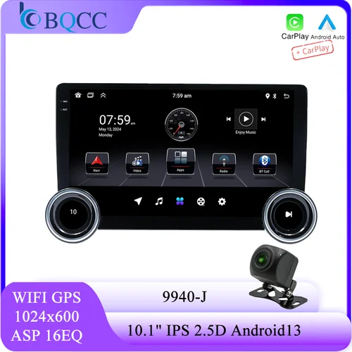Bqcc-ユニバーサルカープレーヤー,10.1インチ,IPS, 2.5D, Android 13,wifi,GPS, RDS, BT,ラジオ,USB,ミラーリンク,ナビゲーション,ステレオ,9940-j