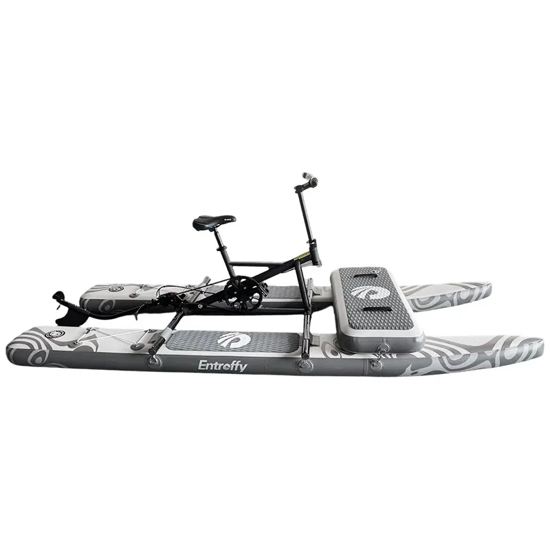 

Favorite New Style Single Inflatable Water Bike Aluminum Drop Stitch Light Water Bike Pedal Boat for Adult