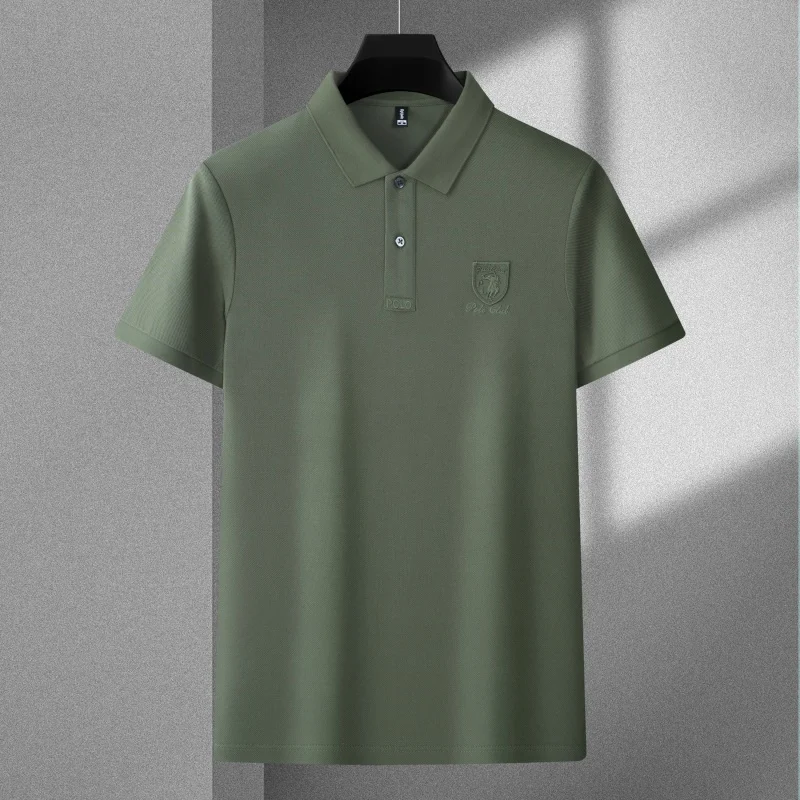 Men's summer high-quality embroidered Polo shirt new casual fashion breathable cool shirt T-shirt
