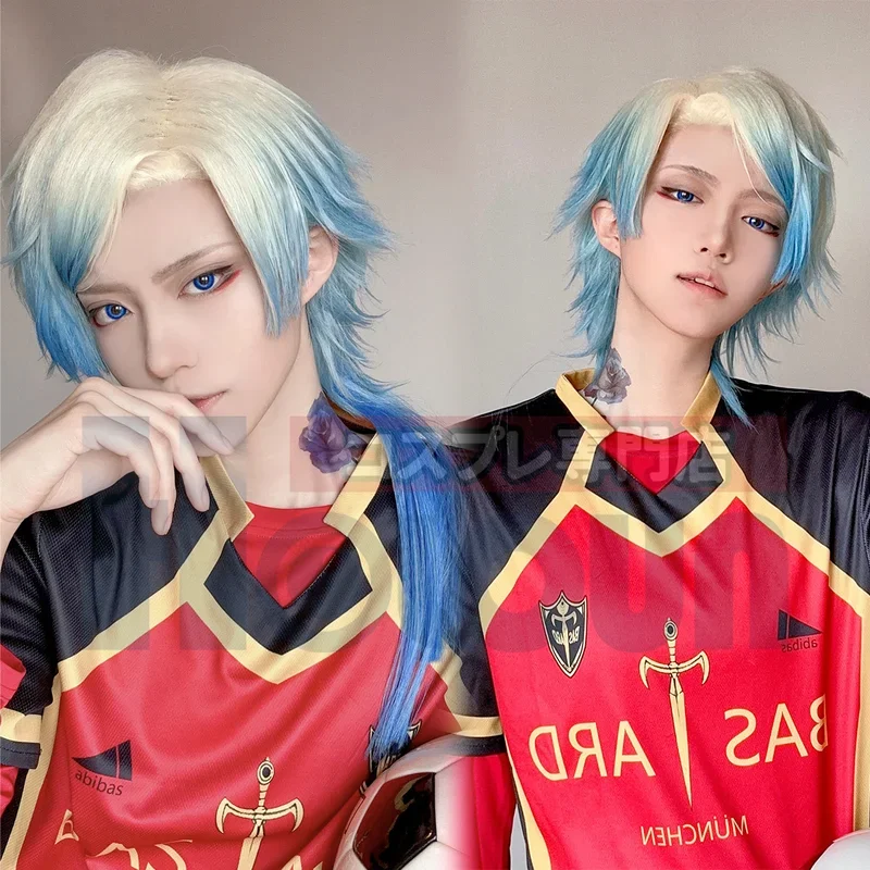 Anime Blue Preson Cosplay Costume Bastard Munchen Red Uniform Ness Kaiser Isagi Yukimiya Kurona Kunigami Football Soccer Costume