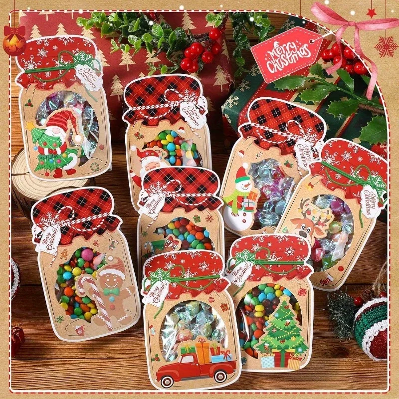 24 Weihnachtskarten – festliche Feiertagskunsthandwerk mit Weihnachtsmann, Rentier und Schneeflocken – DIY-Geschenk für Partygeschenke, Grußkarte