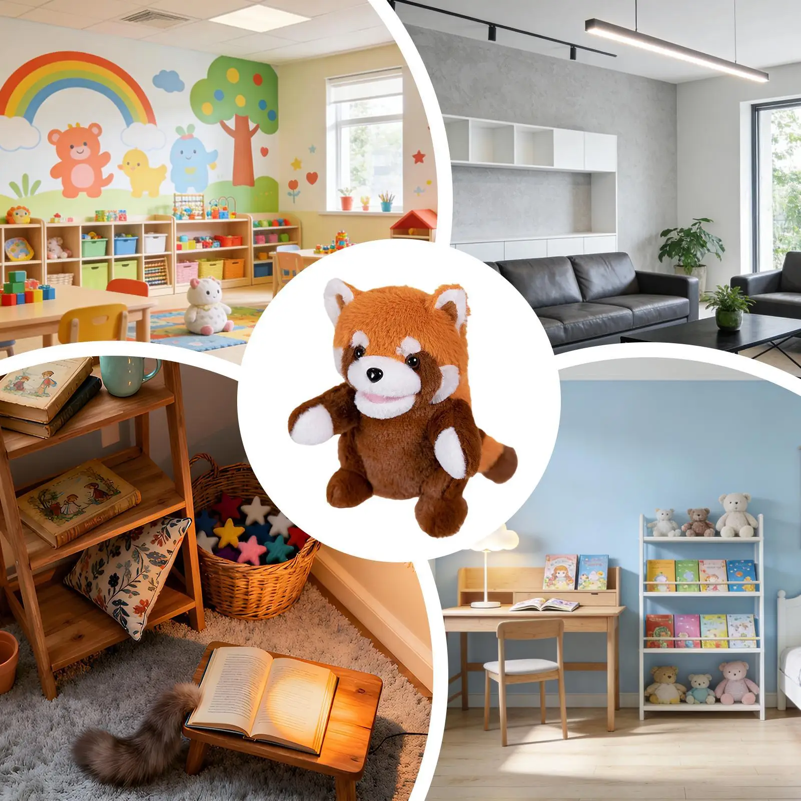 Animal Hand Puppets Soft Cute Educational Interactive Plush Toy Kids Animal Puppets For Children Boys Girls Family Friends