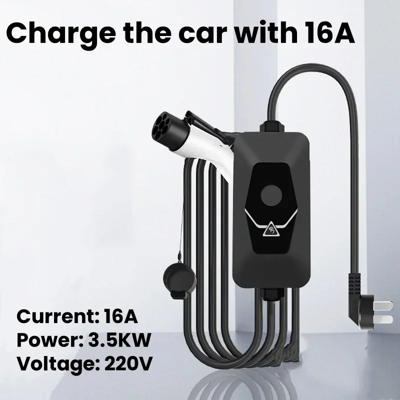 Factory Direct Sales 16A 7kw Portable New Energy Charging Gun Portable Car Ev Charger For BYDs  For Teslas