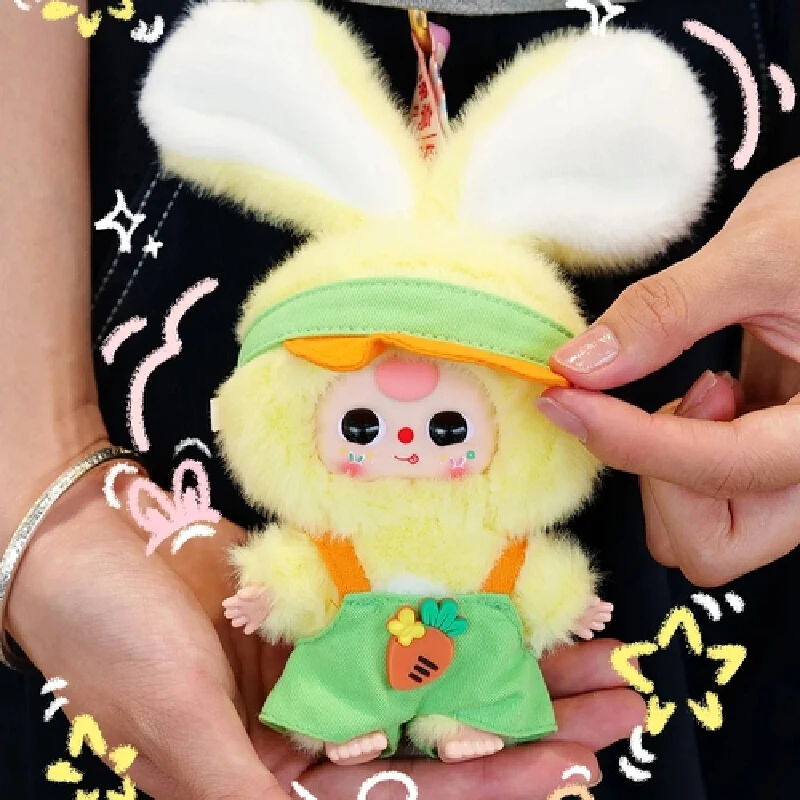 

Genuine Baby Three Macaron Miniature Bunny Blind Box Trendy Play Plush Vinyl Pendant Decoration Mystery Box Customized Gift