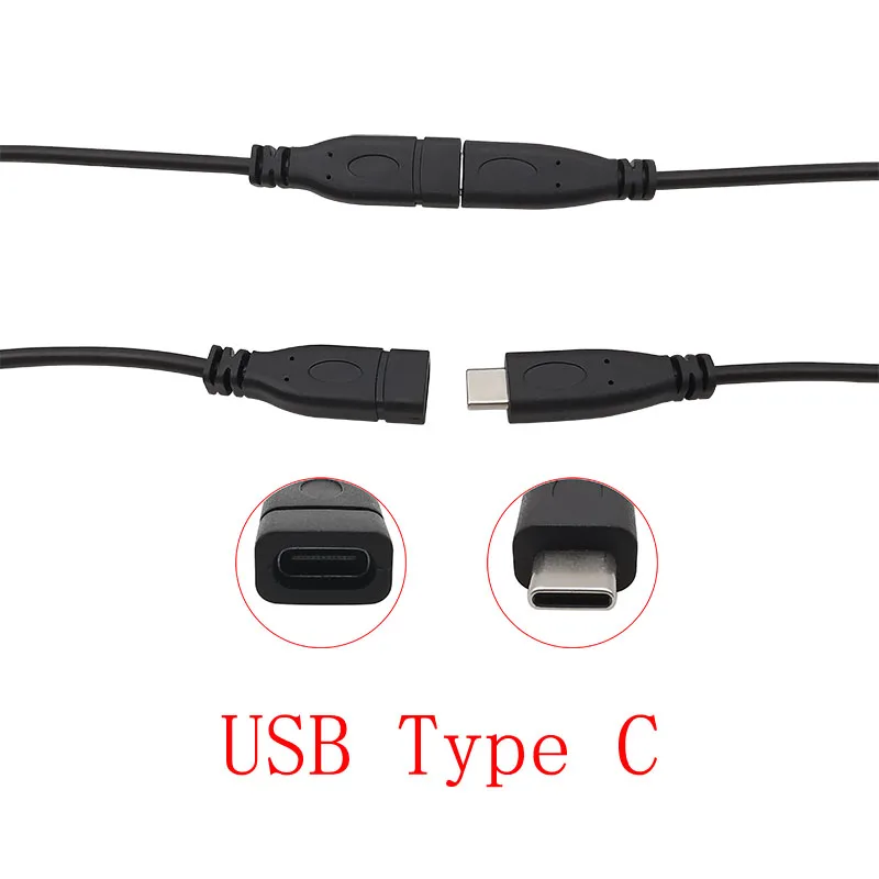 5Pcs 5V USB tipo C maschio/femmina 2/4 Pin Pigtail Extension cavo di alimentazione ricarica dati riparazione fai da te connettore presa USB di tipo C