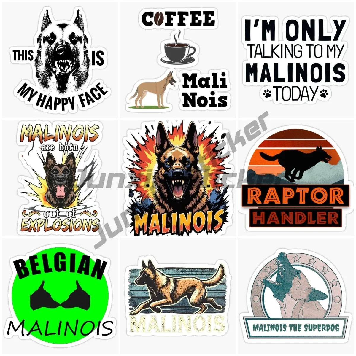 

Malinois Dog Sticker for Wall Room Table Fridge Window Motorcycle Off-road Bumper Bicycle Car Helmet Decal Customizable