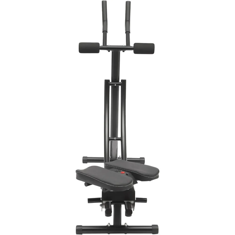 Abdominal Crunch Coaster Height Adjustable Ab Trainer Abdominal Whole with LCD Monitor and Six Silent Rollers for Home