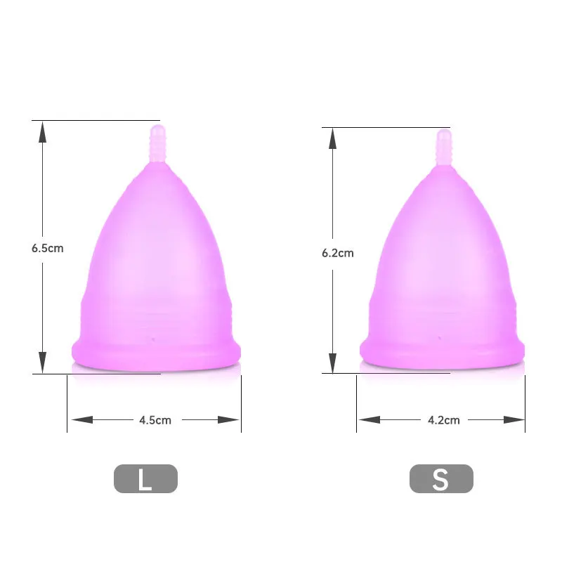 Coupe Menstruelle en Silicone de Taille S et L, pour l'Hygiène Féminine