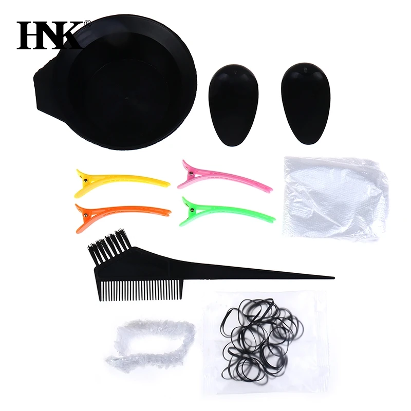 4/5/11pc Black Hair Dyeing Accessories Kit Hair Coloring Dye Comb Stirring Brush Plastic Color Mixing Bowl DIY Hair Styling Tool