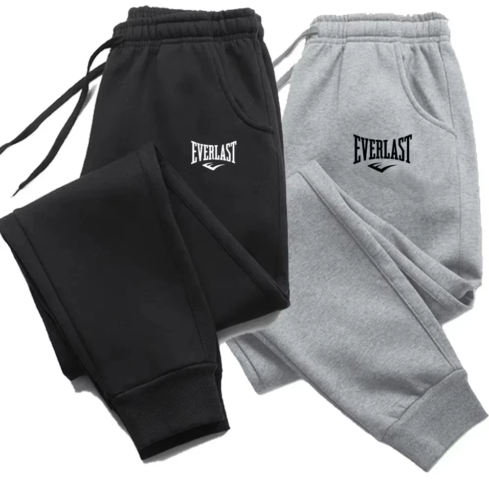 25 New Everlast Print Street Solid Color Versatile Daily Outdoor Running Fitness Breathable Casual Comfortable Men Sports Pants