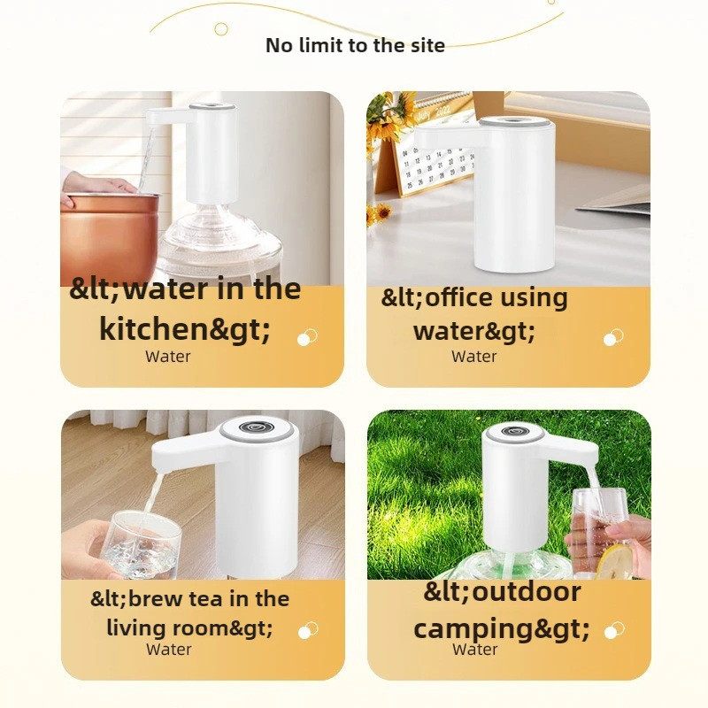 4 واط الكهربائية موزع المياه المعبأة في زجاجات زر مضخة موزع PP البلاستيك نوع-c شحن بنقرة واحدة منفذ المياه موزعات المياه