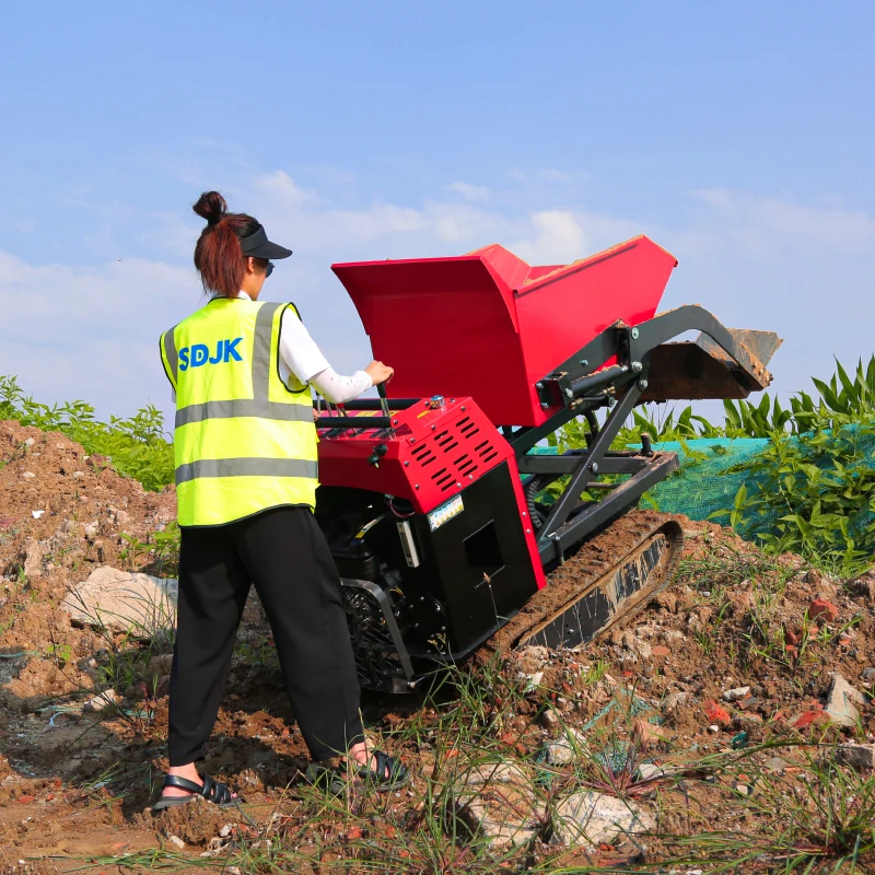 Imagem -02 - Descarregador do Jardim da Floresta de 3ton 2ton 3ton 4ton da Trilha do Descarregador da Trilha da Carga do Auto Mini Dumper da Esteira Rolante na Malásia