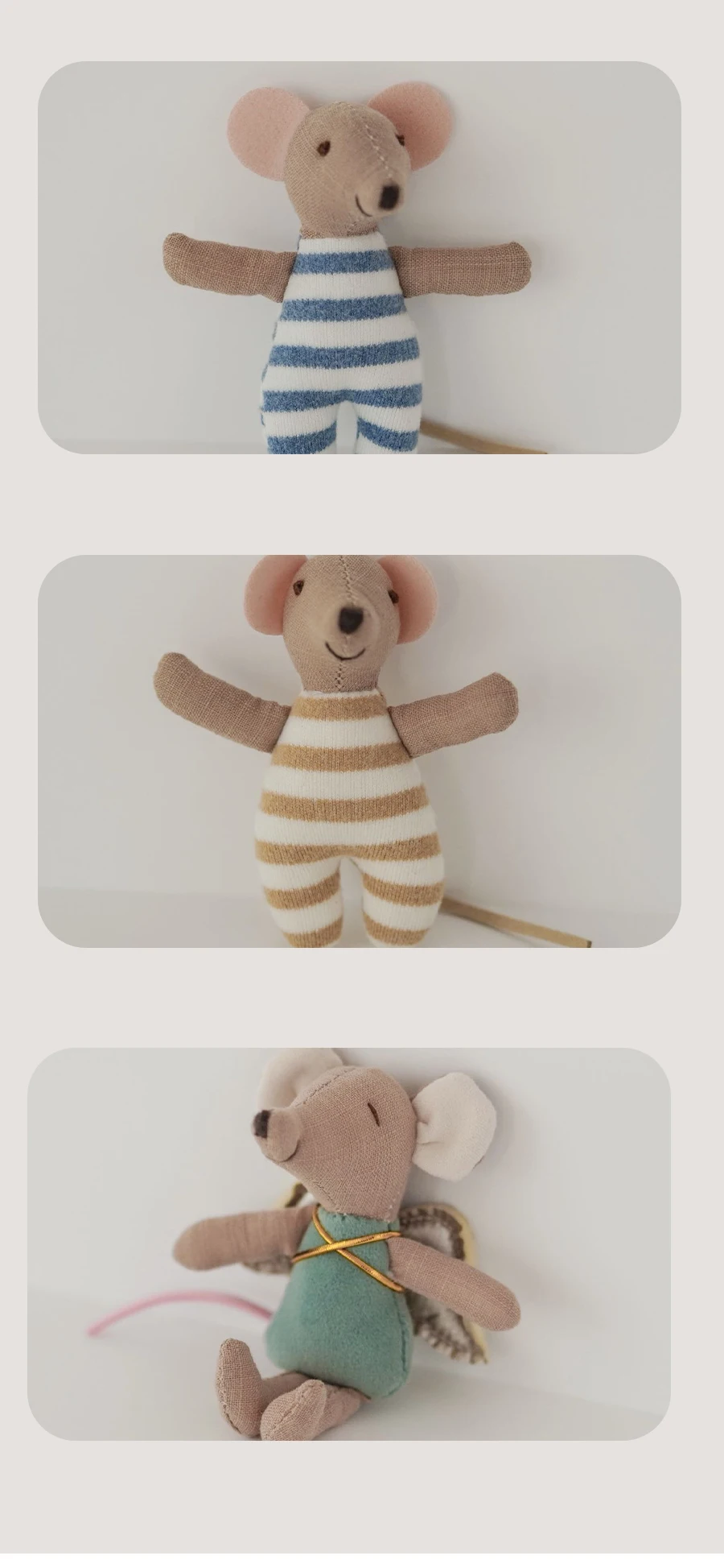 1 Stück Plüsch-Maus Puppe Spielzeug Weiches Stofftier für Kinder Urlaubsgeschenk Geburtstagsgeschenk Zimmerdekoration Rollenspiel – Detail 4