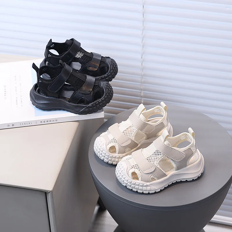 

Модные летние детские сандалии для девочек, новые, удобные, дышащие, с толстой подошвой, пляжные, простые, универсальные, спортивные сандалии для мальчиков и девочек