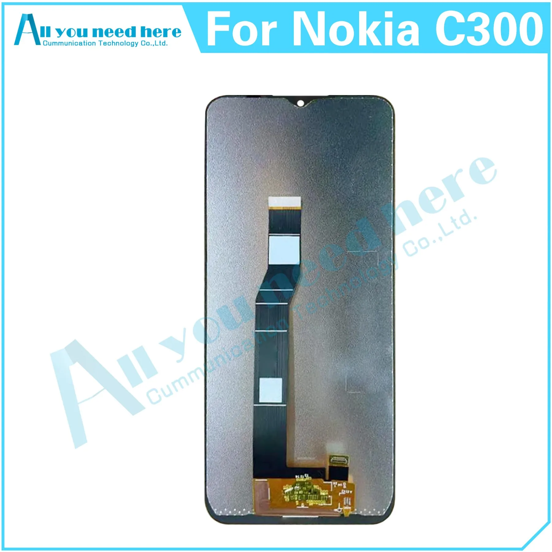 Tes 100% untuk Nokia C300, LCD layar sentuh rakitan Digitizer suku cadang perbaikan