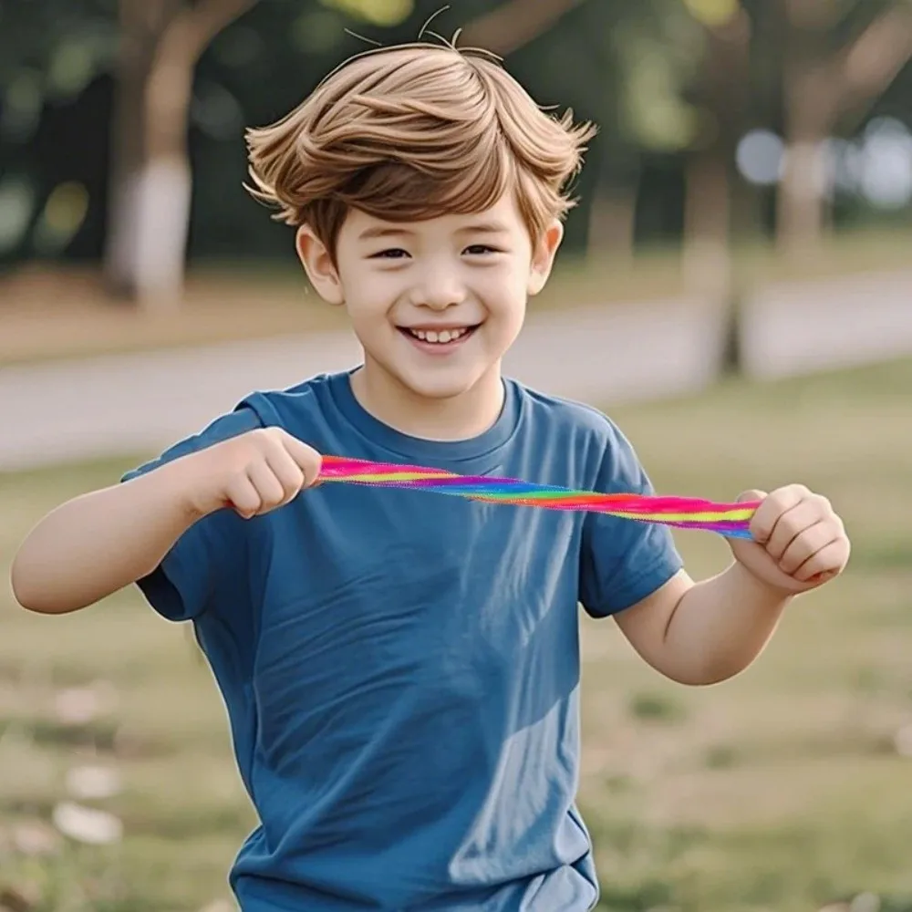 5/12Pcs New Colorful Caterpillars Fidget Toy Soft Caterpillars Anti Stress Release Stretch String Squeeze Toy Kids