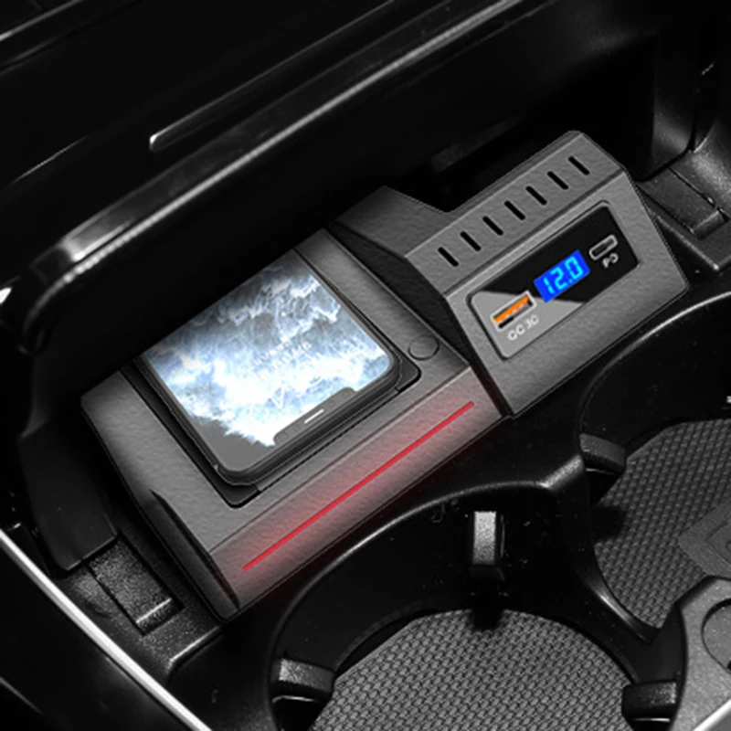 

Автомобильное беспроводное зарядное устройство для телефона 15 Вт, зарядная панель, быстрое зарядное устройство, держатель для телефона для Mercedes Benz W205 GLC X253 AMG C43 C63